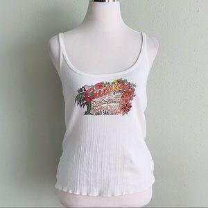 Retro print Cabo print tank top